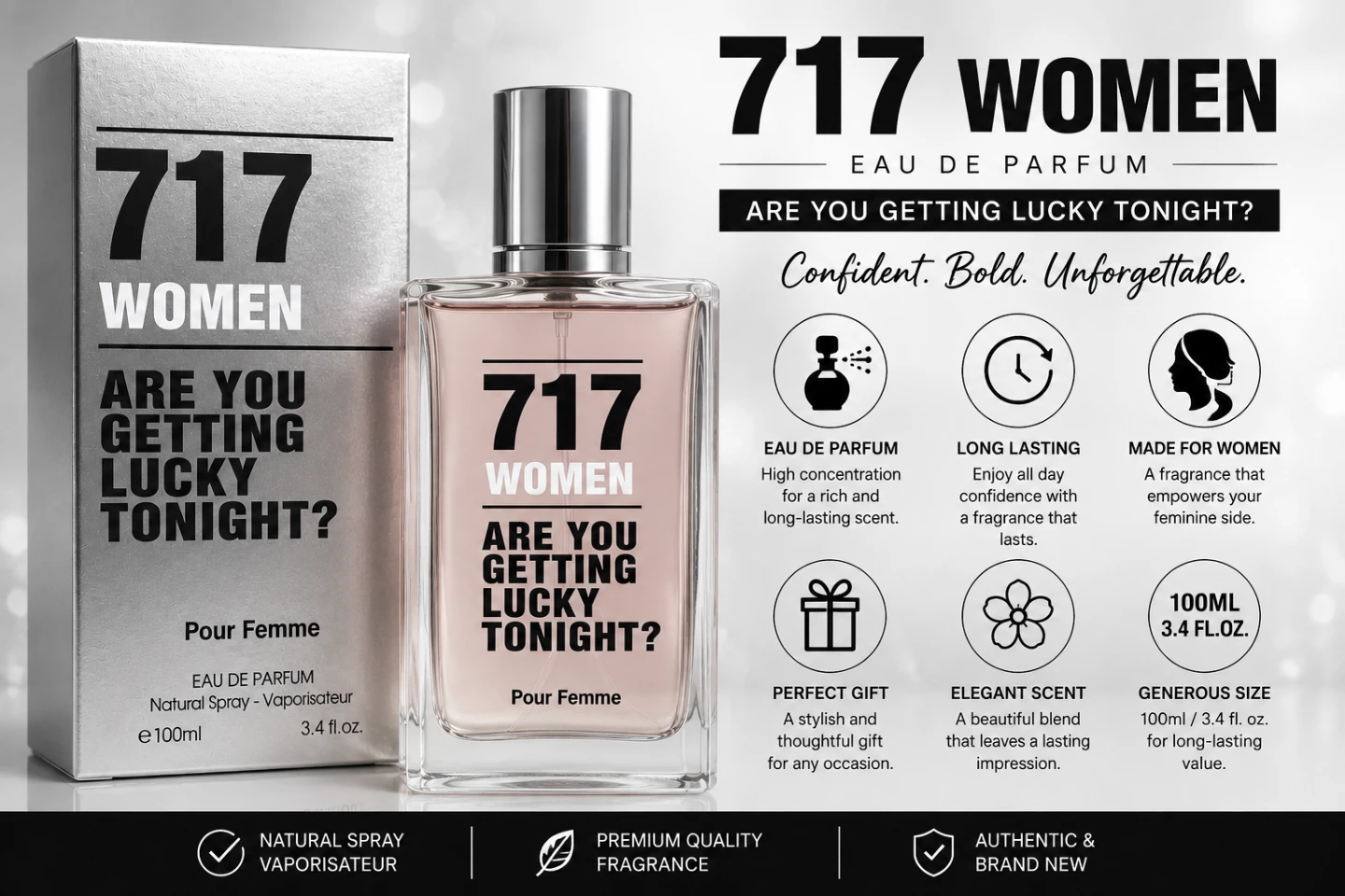717 Women "Are You Getting Lucky Tonight?" 3.4 oz (100ml) - photo 3