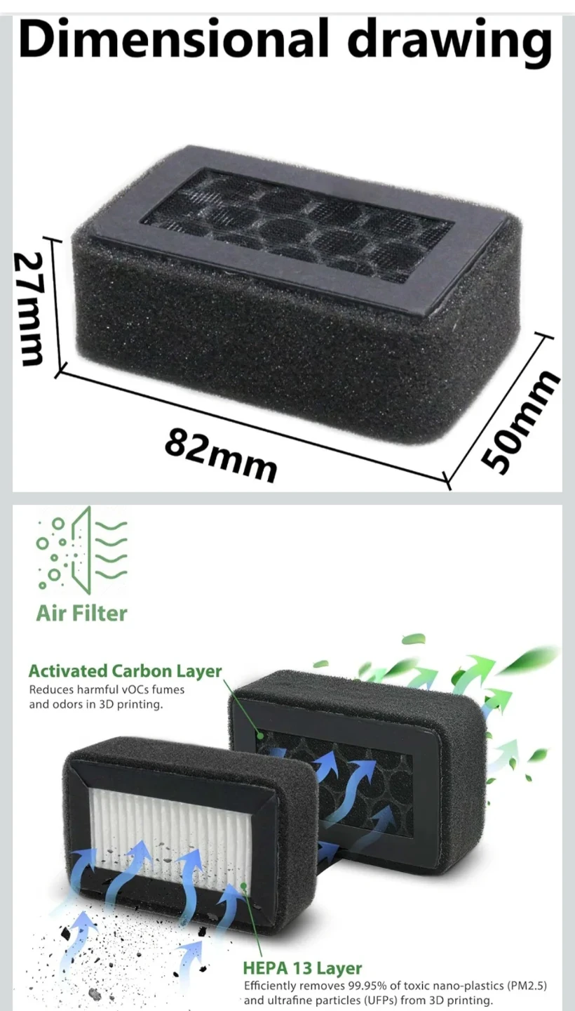 New pack of 5  HEPA 13 Activated Carbon Air Filter - photo 3
