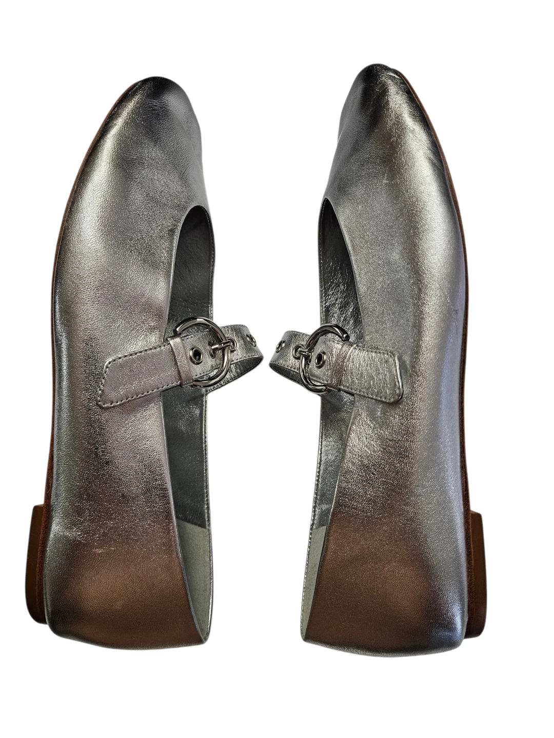 Reformation Silver Bethany Ballet Flats - photo 2