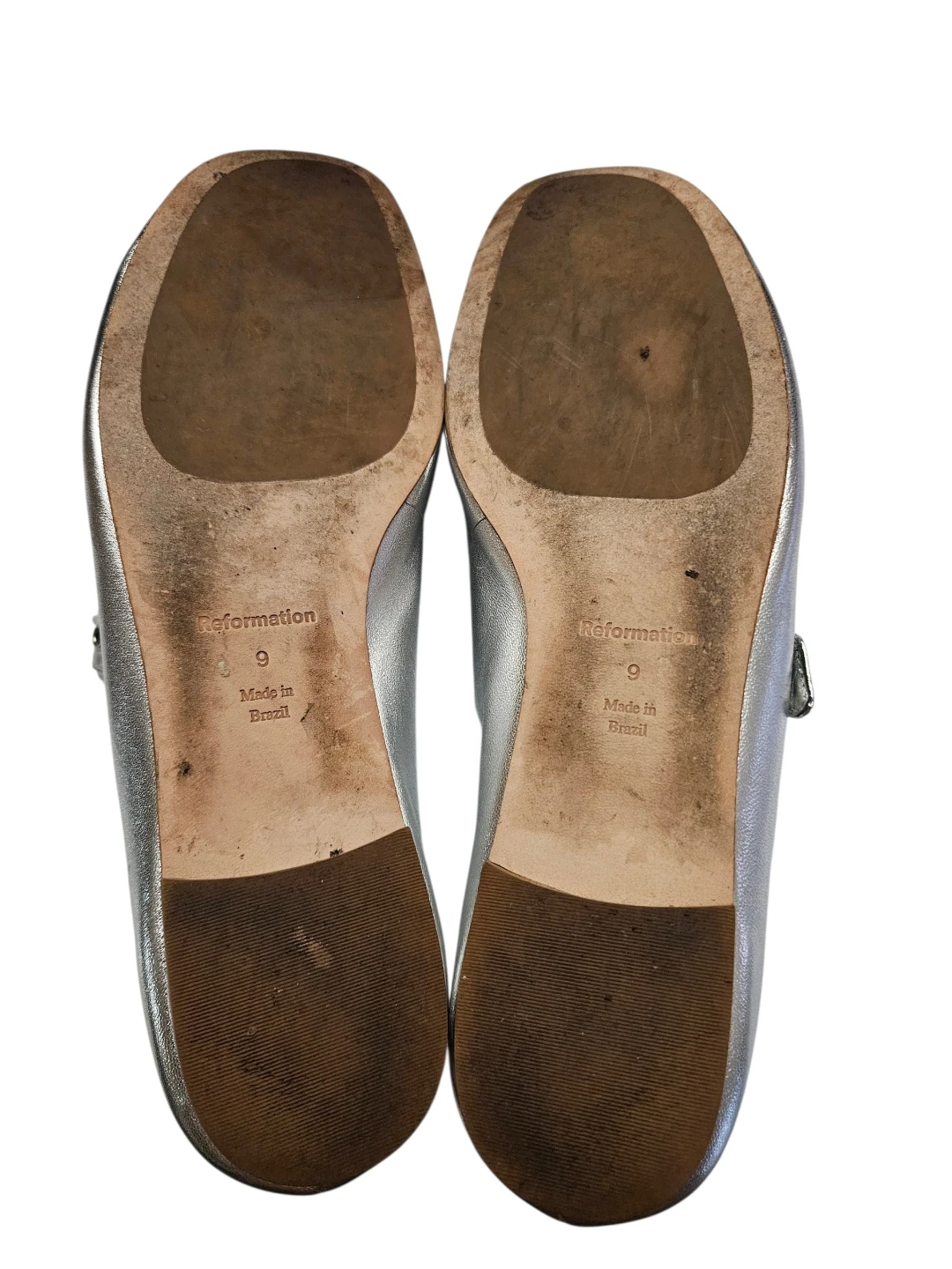 Reformation Silver Bethany Ballet Flats - photo 5