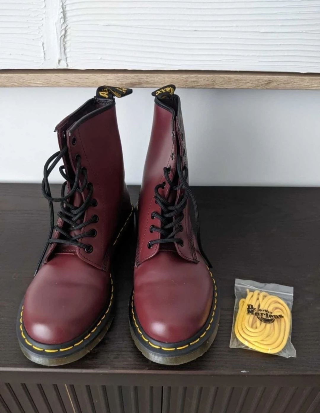Dr. Martens 1460 8-Eye Boots in Cherry Red Smooth Leather