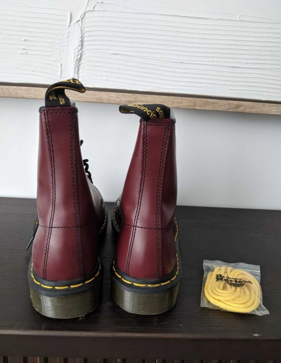 Dr. Martens 1460 8-Eye Boots in Cherry Red Smooth Leather - photo 2
