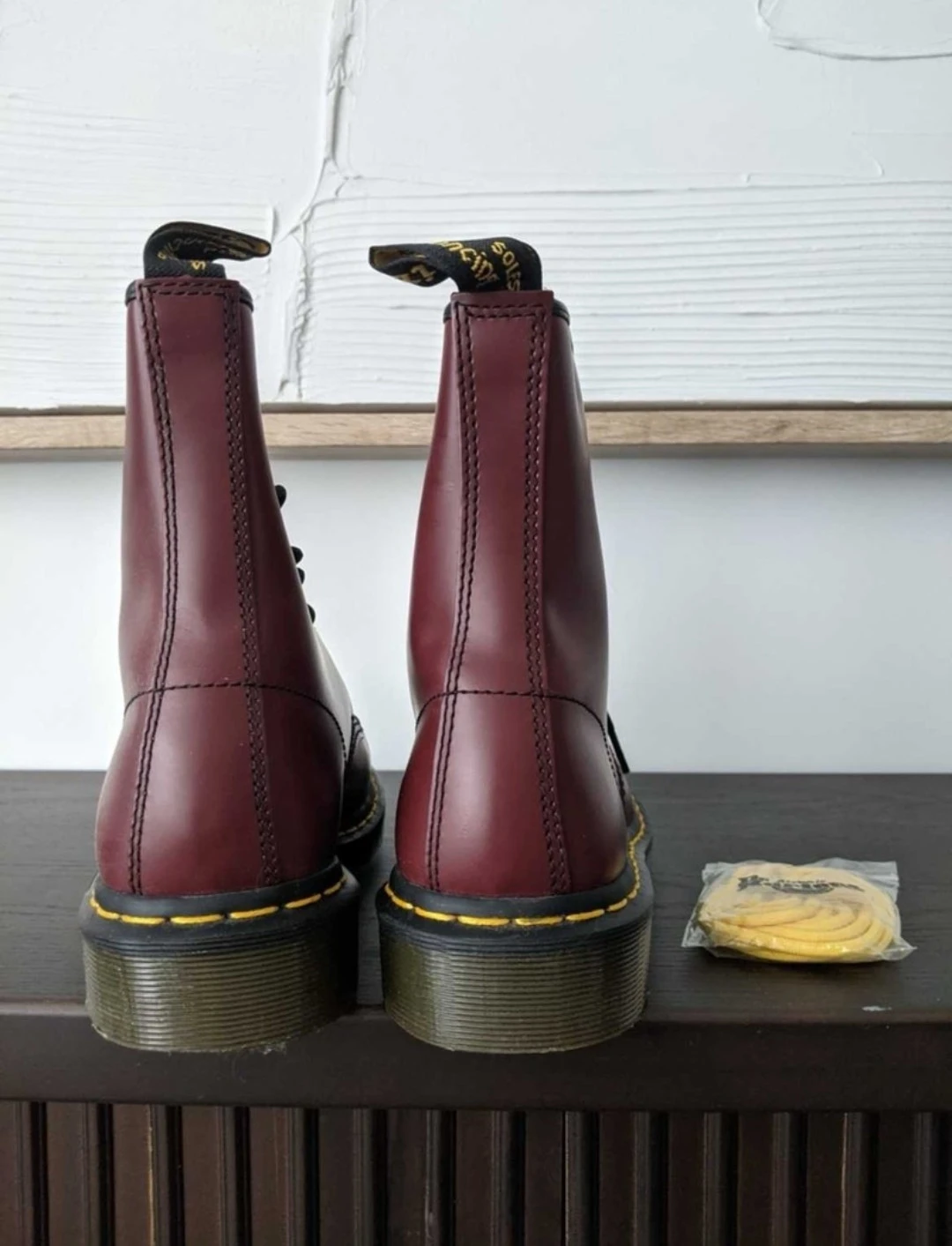 Dr. Martens 1460 8-Eye Boots in Cherry Red Smooth Leather - photo 5