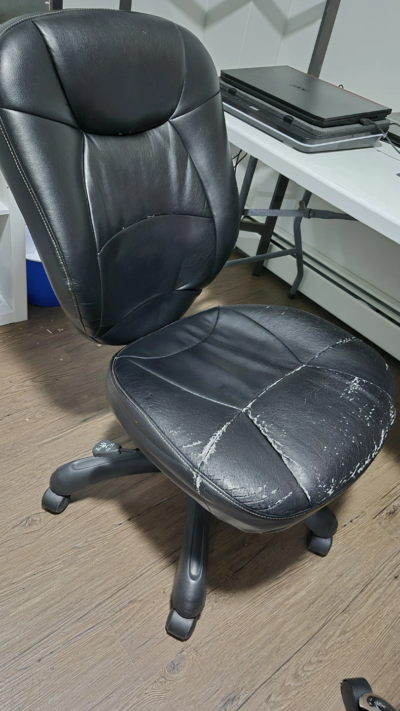 TODAY ONLY. Black Faux Leather Office Chair