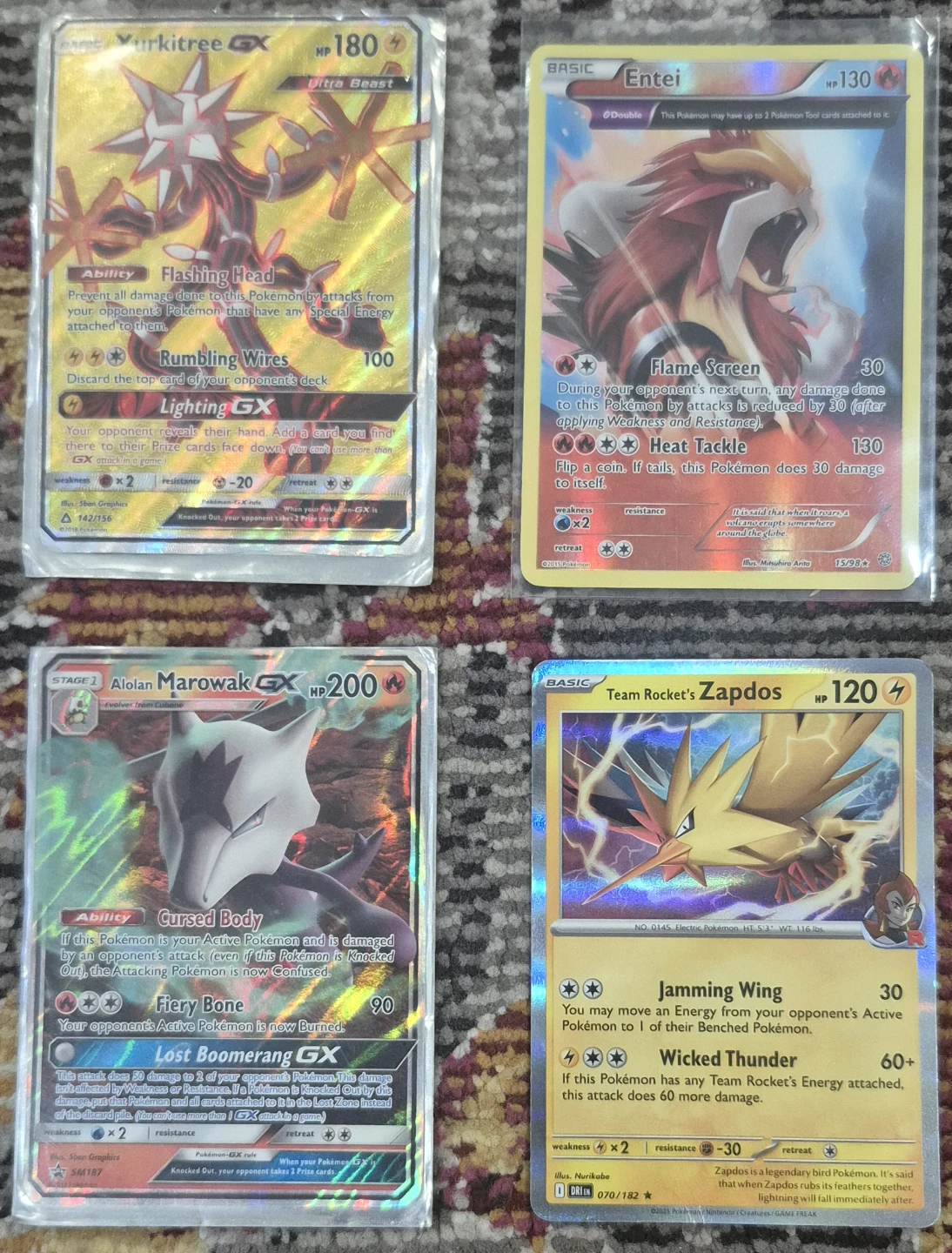 Pokemon Trading Card Sleeves and Cards