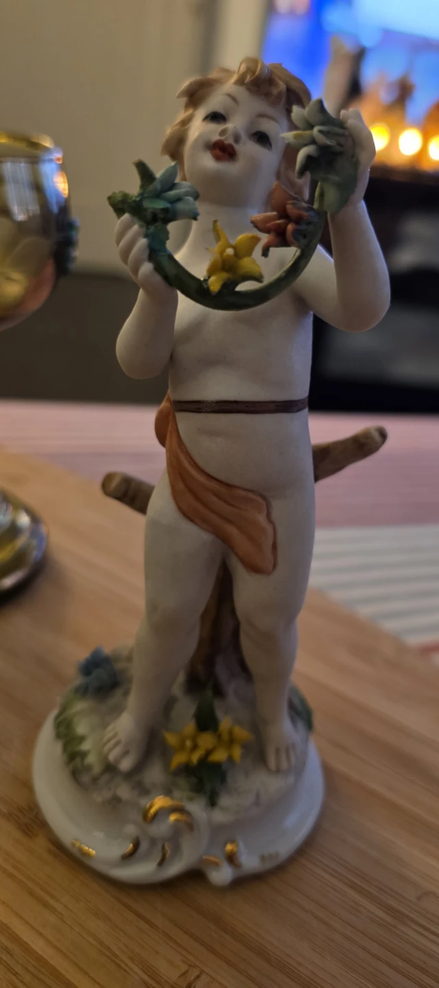 Vintage Porcelain Cherub Figurine