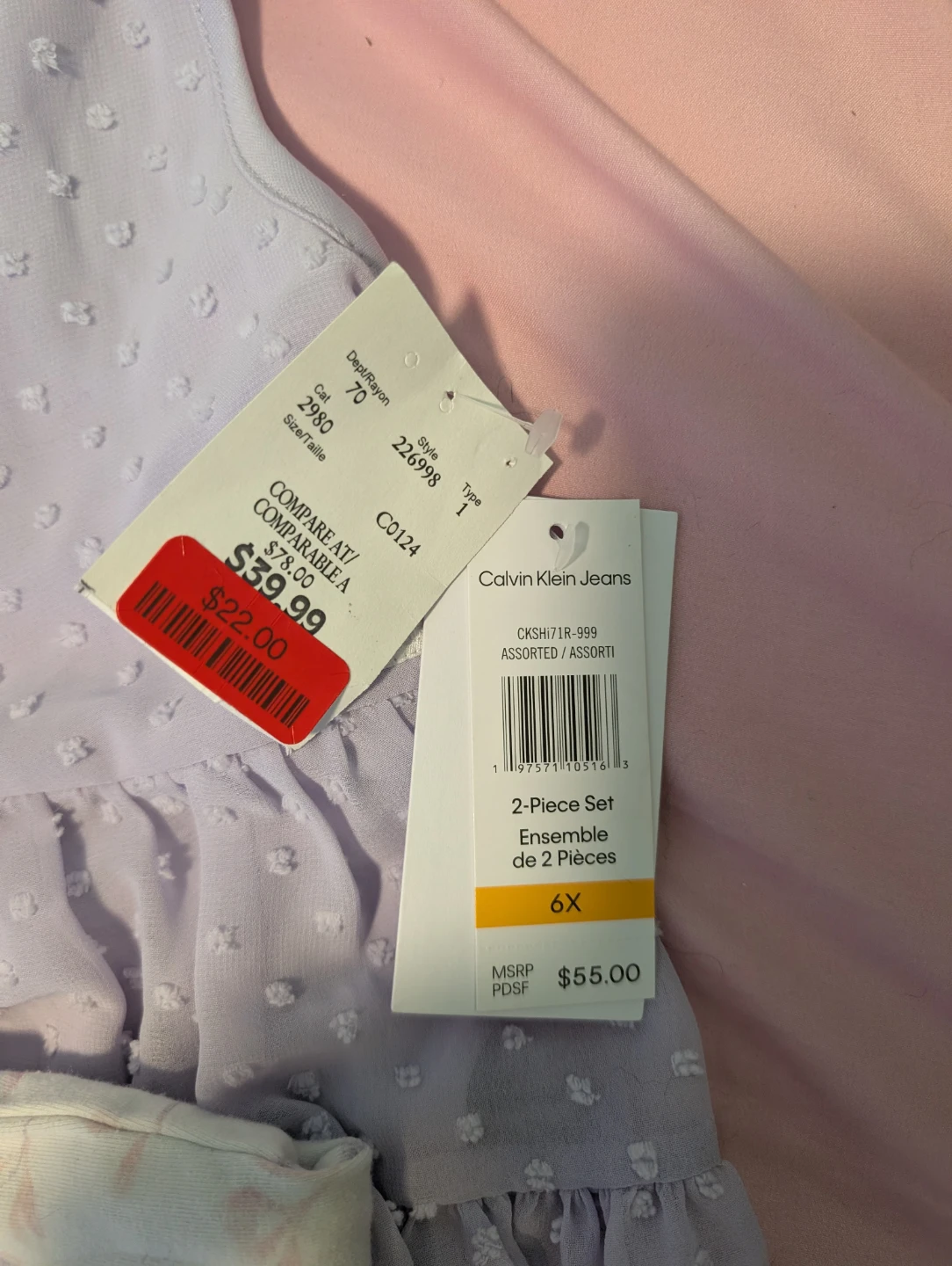 Calvin Klein Jeans Girls Dress and Leggings Set - 6X - photo 5