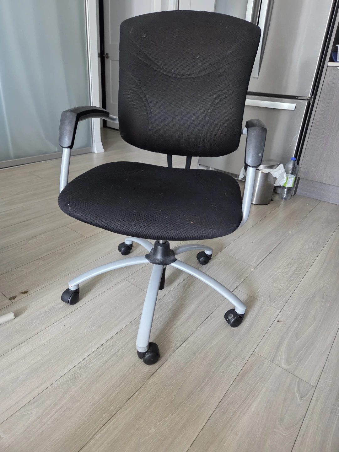 Black Office Chair with Wheels