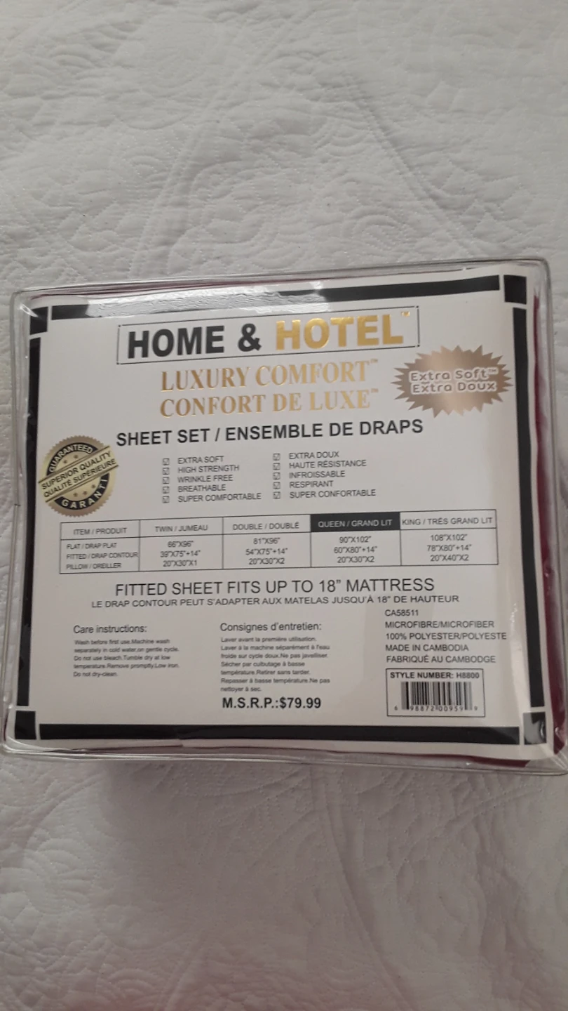New Home & Hotel Queen Sheet Set - Platinum Microfiber - photo 4