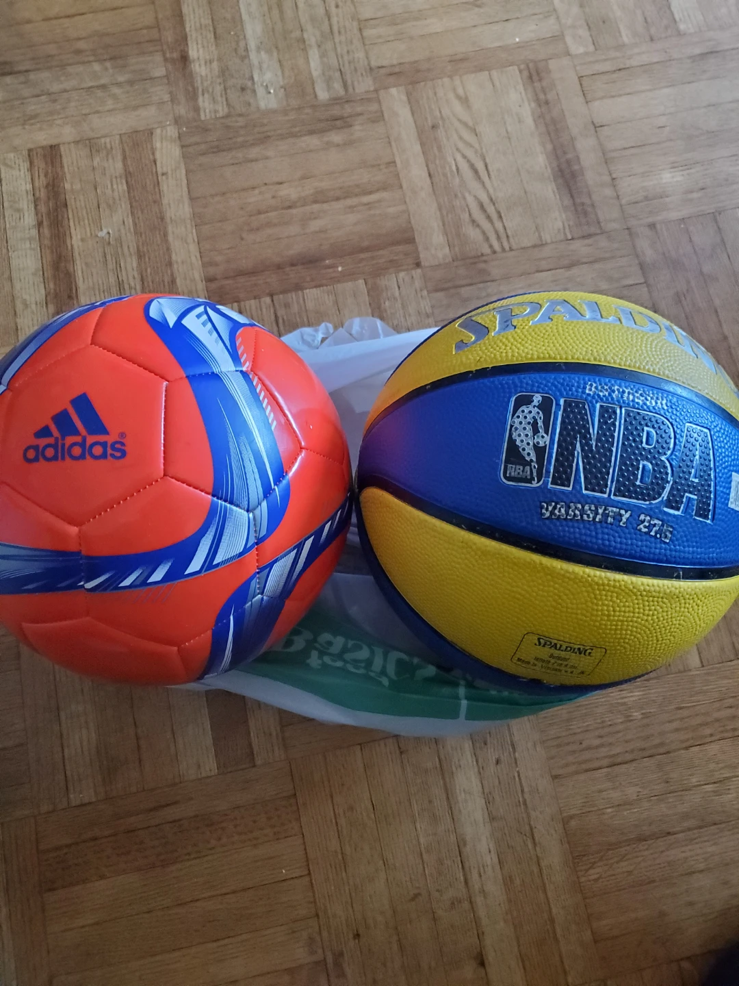 Adidas Soccer Ball and Spalding NBA Basketball