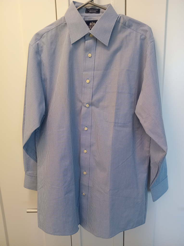 Stafford Men's Dress Shirt - Blue Check