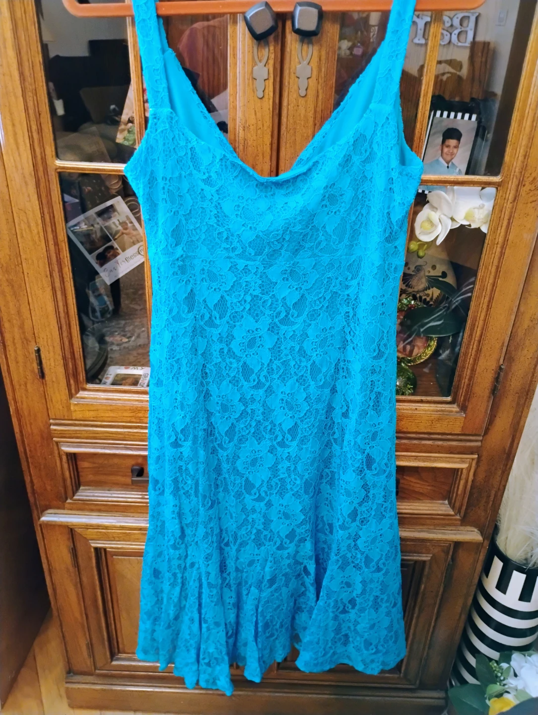 Michaela Louisa London Teal Blue Lace Dress - photo 2