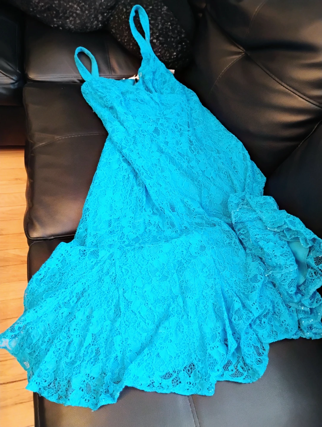 Michaela Louisa London Teal Blue Lace Dress - photo 4
