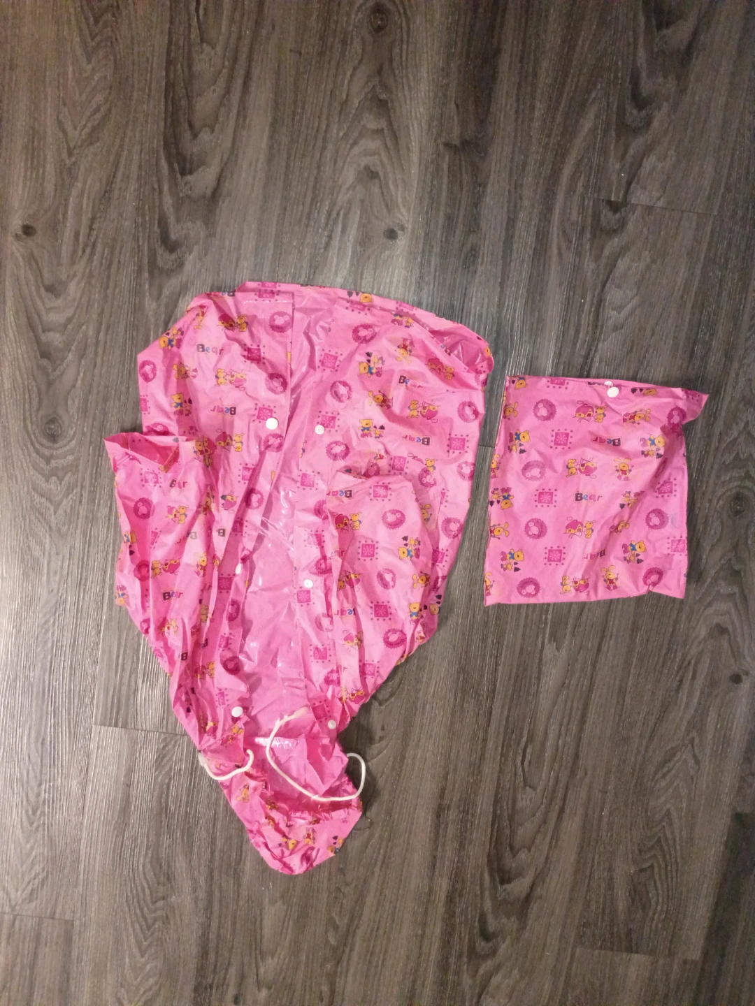 Kids Raincoats- Yellow & Pink Bear Print - photo 2