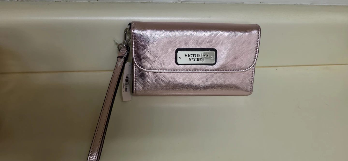 Victoria's Secret Pink Metallic Wristlet new with tag