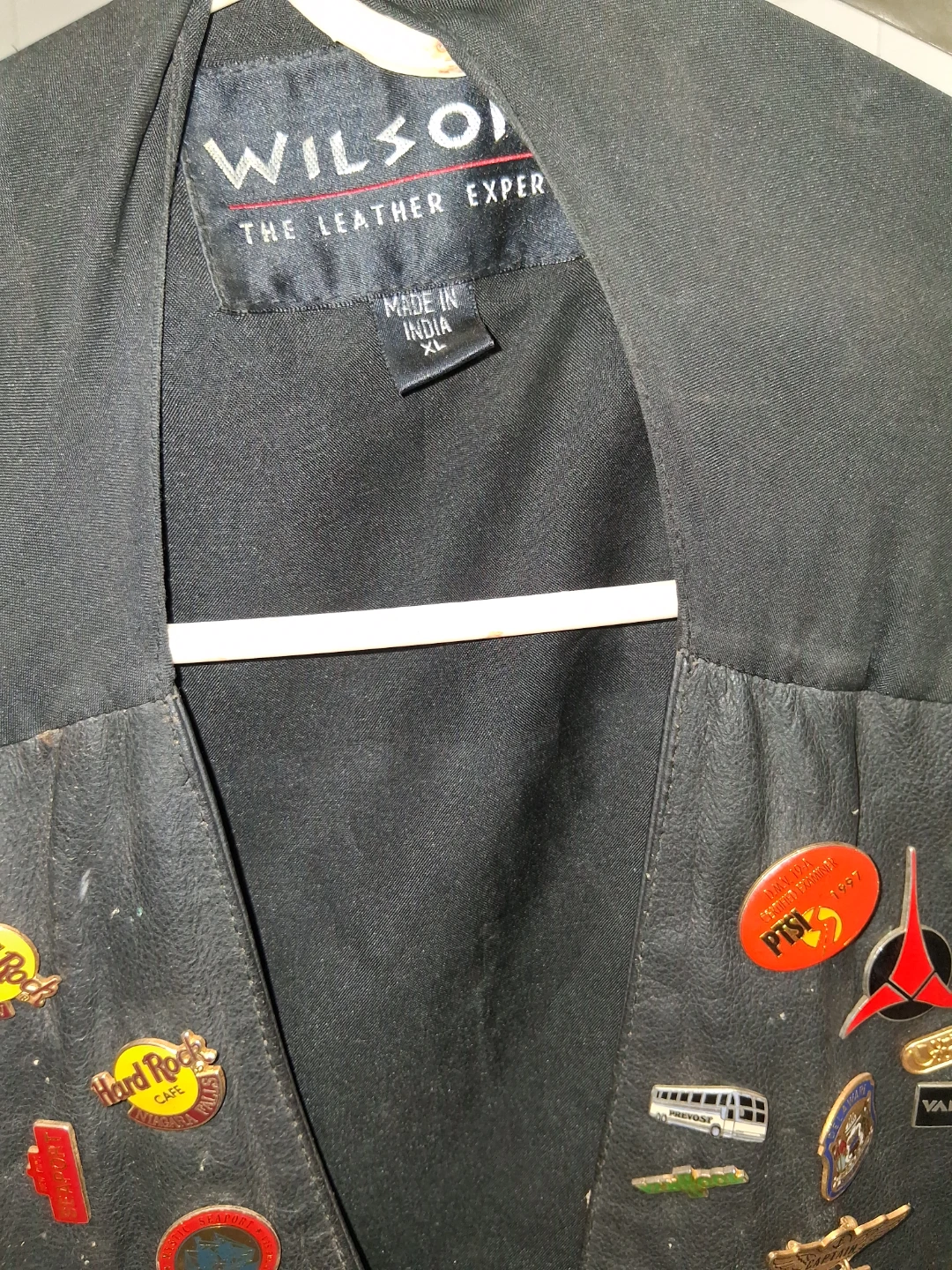 Wilson The Leather Experts Black Vest with Pins - photo 3