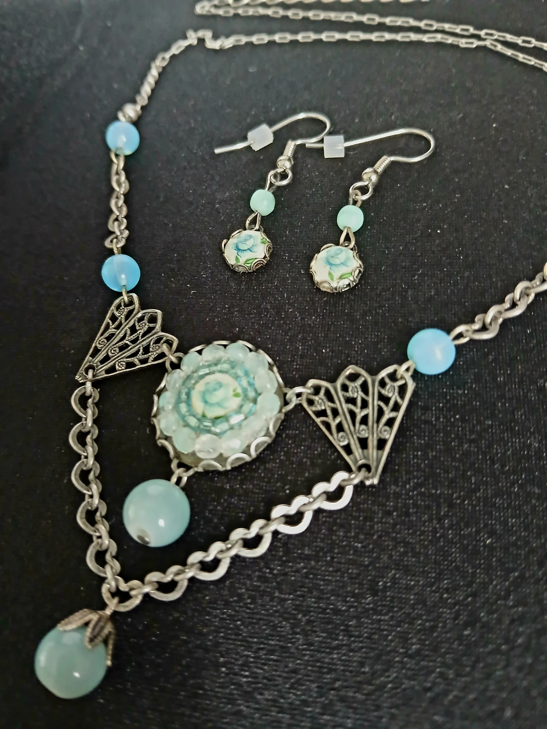 Vintage Artisan Necklace and Earring Set - photo 4