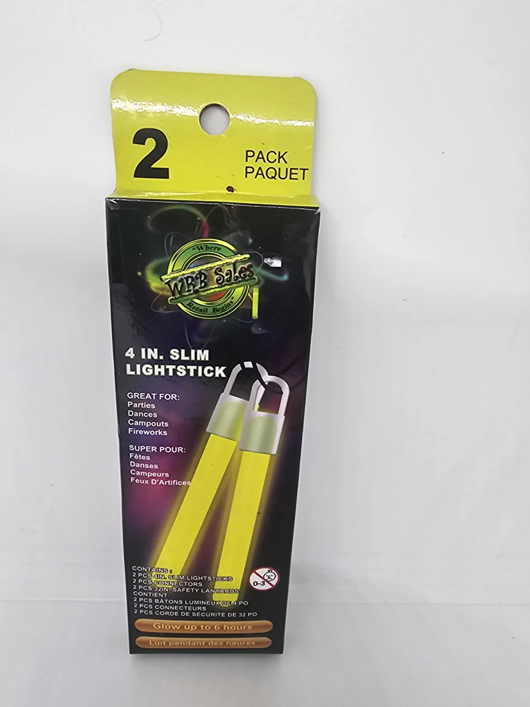 WRB Sales 4" Slim Lightstick Pack (2 ct)