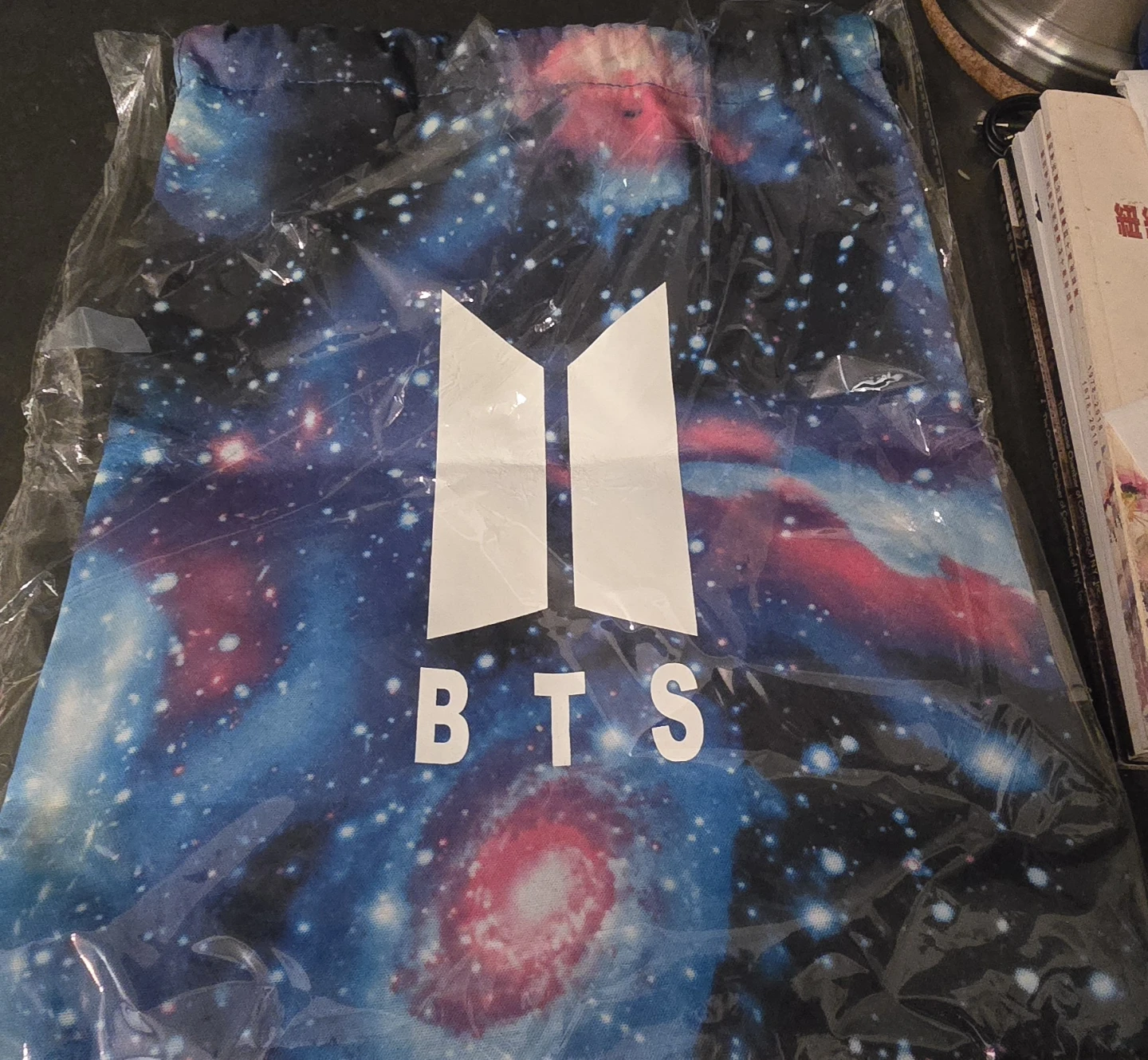 BTS Galaxy Drawstring Bag
