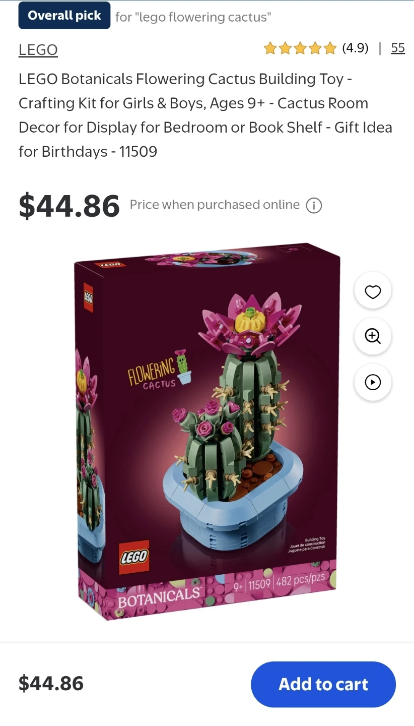 LEGO Botanicals Flowering Cactus Building Set 11509 - photo 2