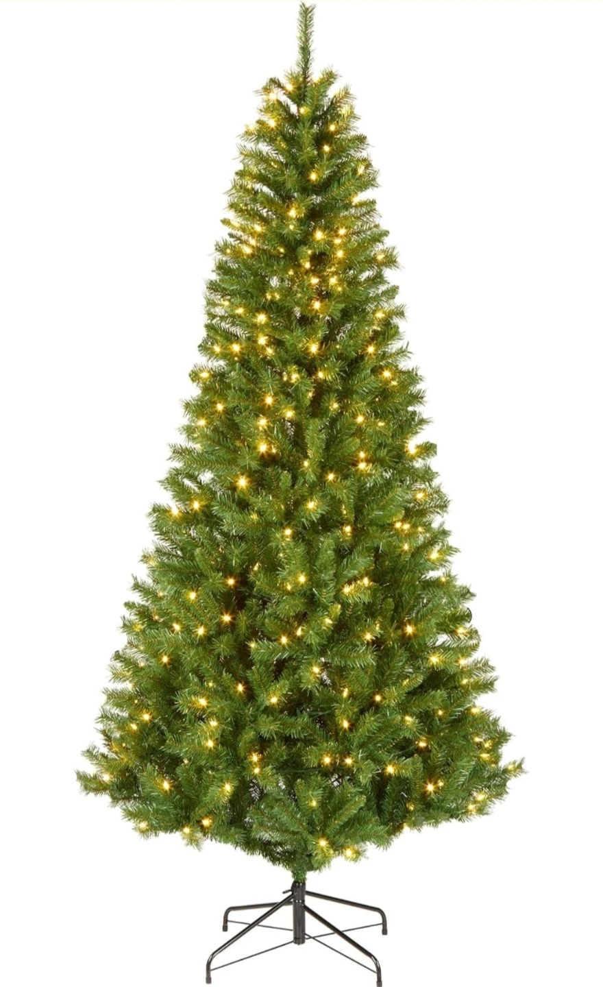 7.5ft Slim Christmas Tree with Lights