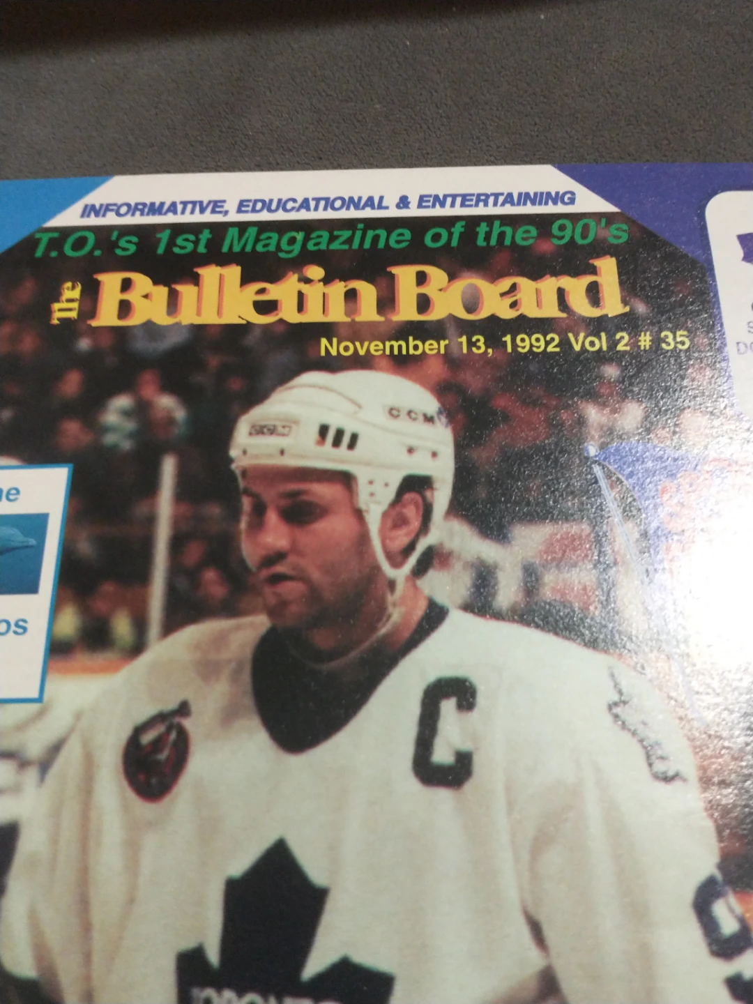 Rare - The Bulletin Board Magazine - Nov 13, 1992 - Doug Gilmour - photo 2
