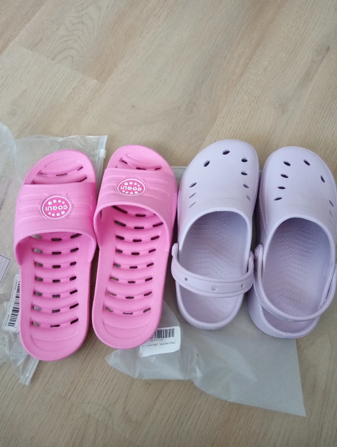 New Pink/ Lilac Slides/Clogs - Size M, $10 for 2. - photo 2