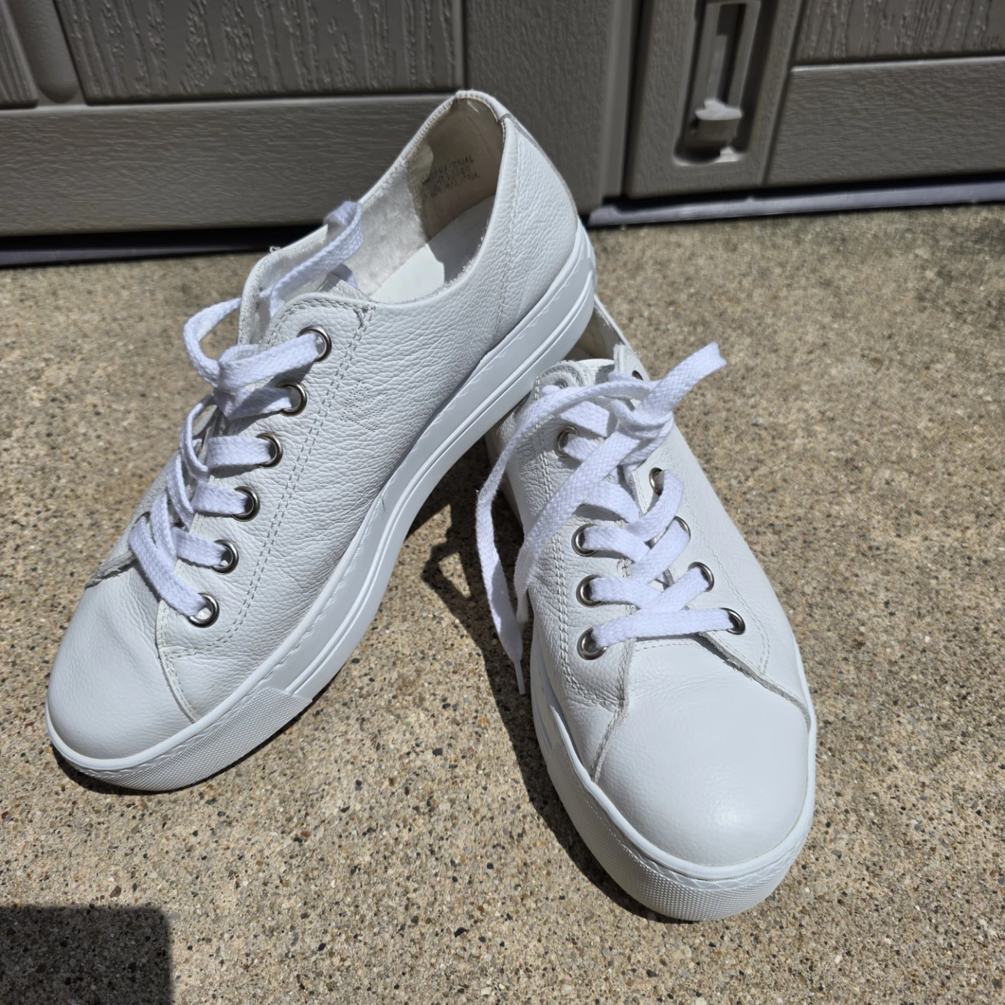 Paul Green White Leather Sneakers UK 6.5/US 9