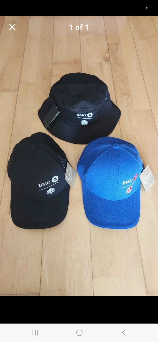 BMO Canada Soccer Limited Edition Black, Blue Caps, Bucket Hat