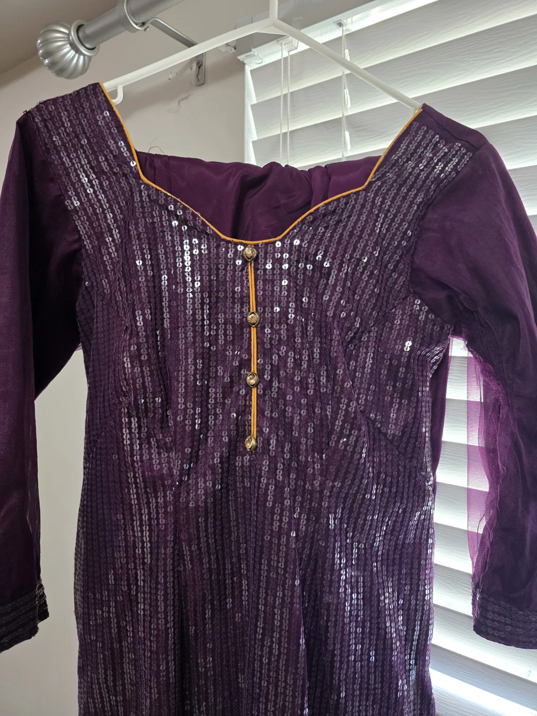 Women's Purple Sequin Kurti - photo 2