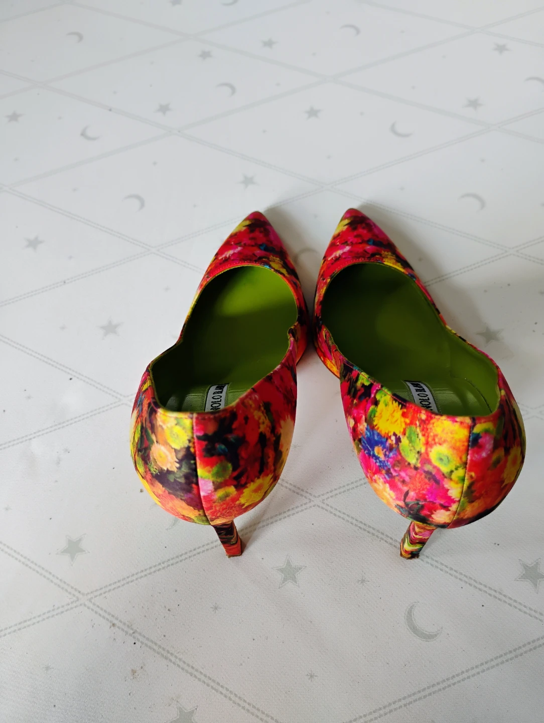 Manolo Blahnik Floral Print Heels Size 36.5 - photo 2