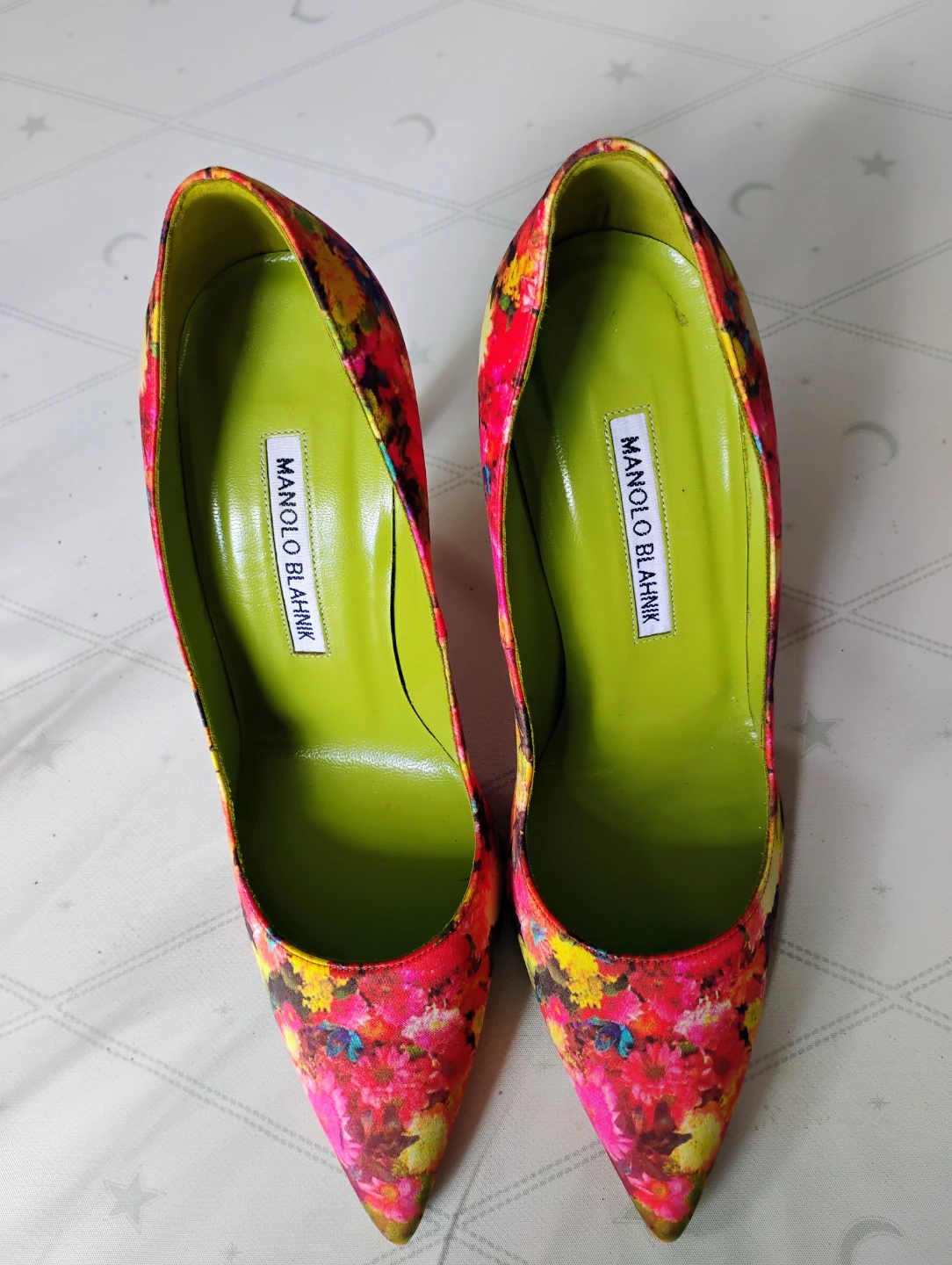 Manolo Blahnik Floral Print Heels Size 36.5 - photo 3
