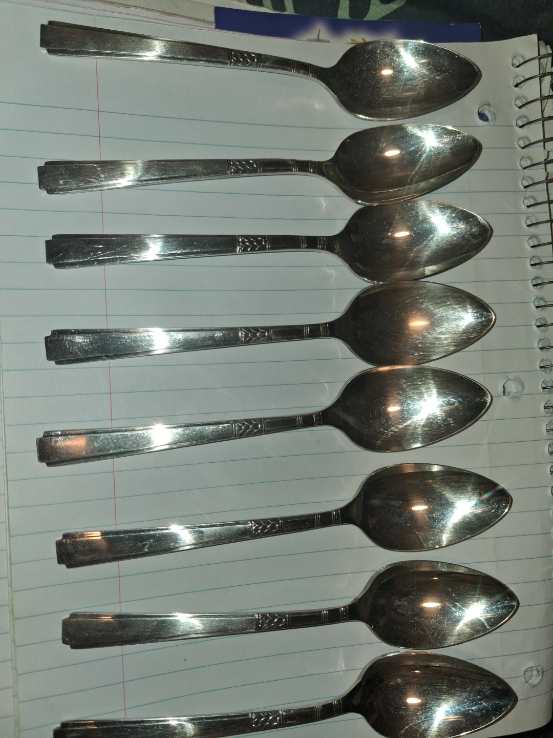 Set of 8 Silver Plated Spoons