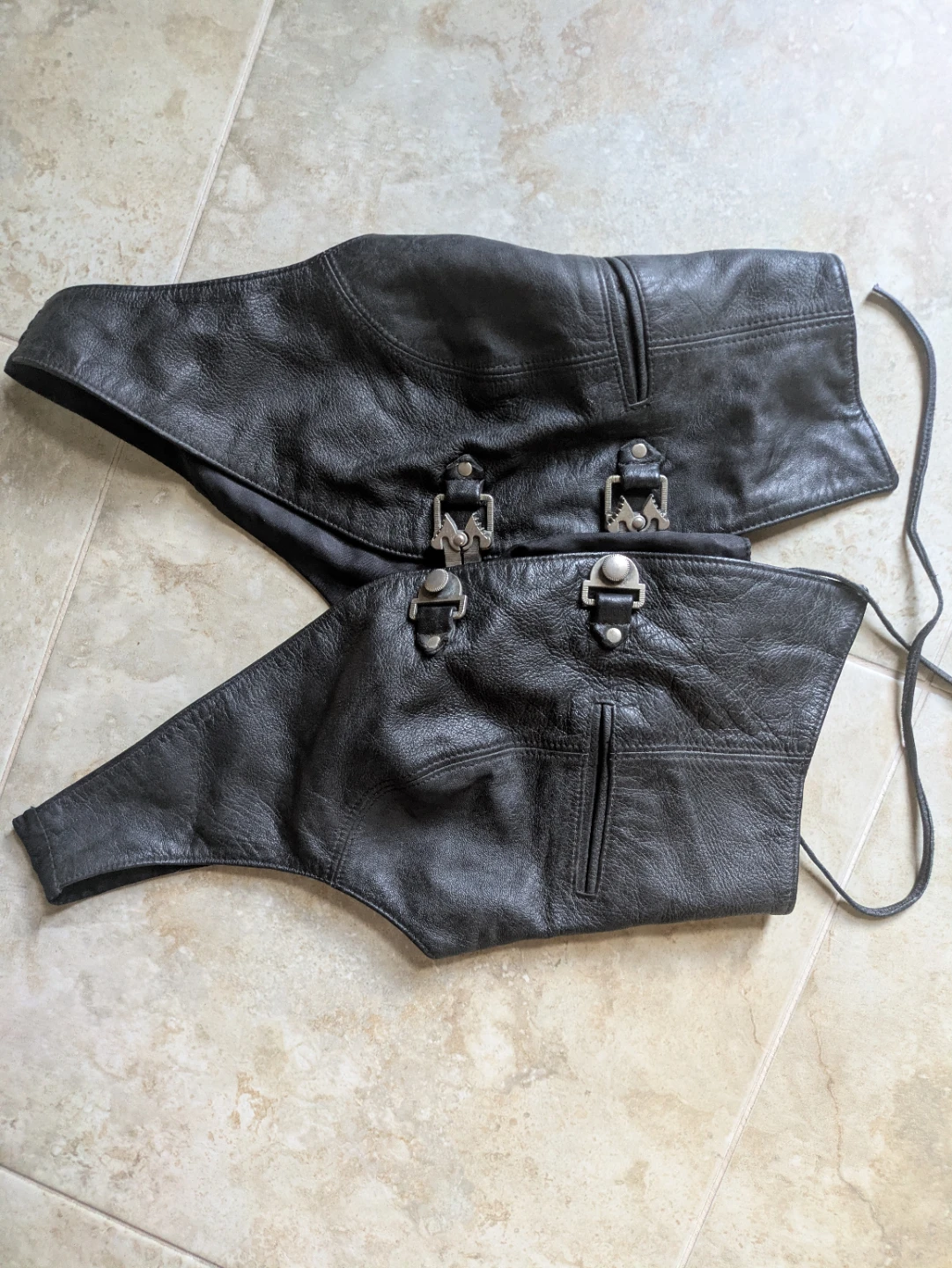 Black Leather Chaps