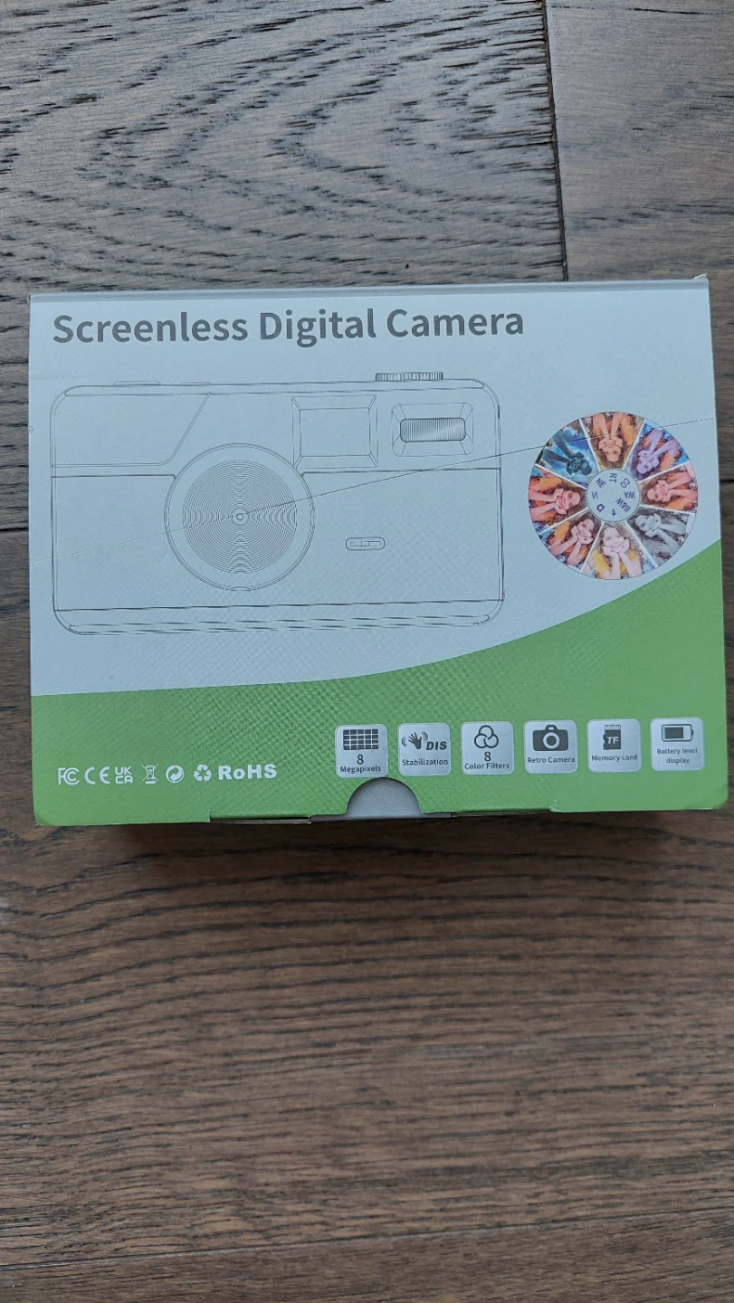 Screenless Digital Camera with 8 Mode Filter