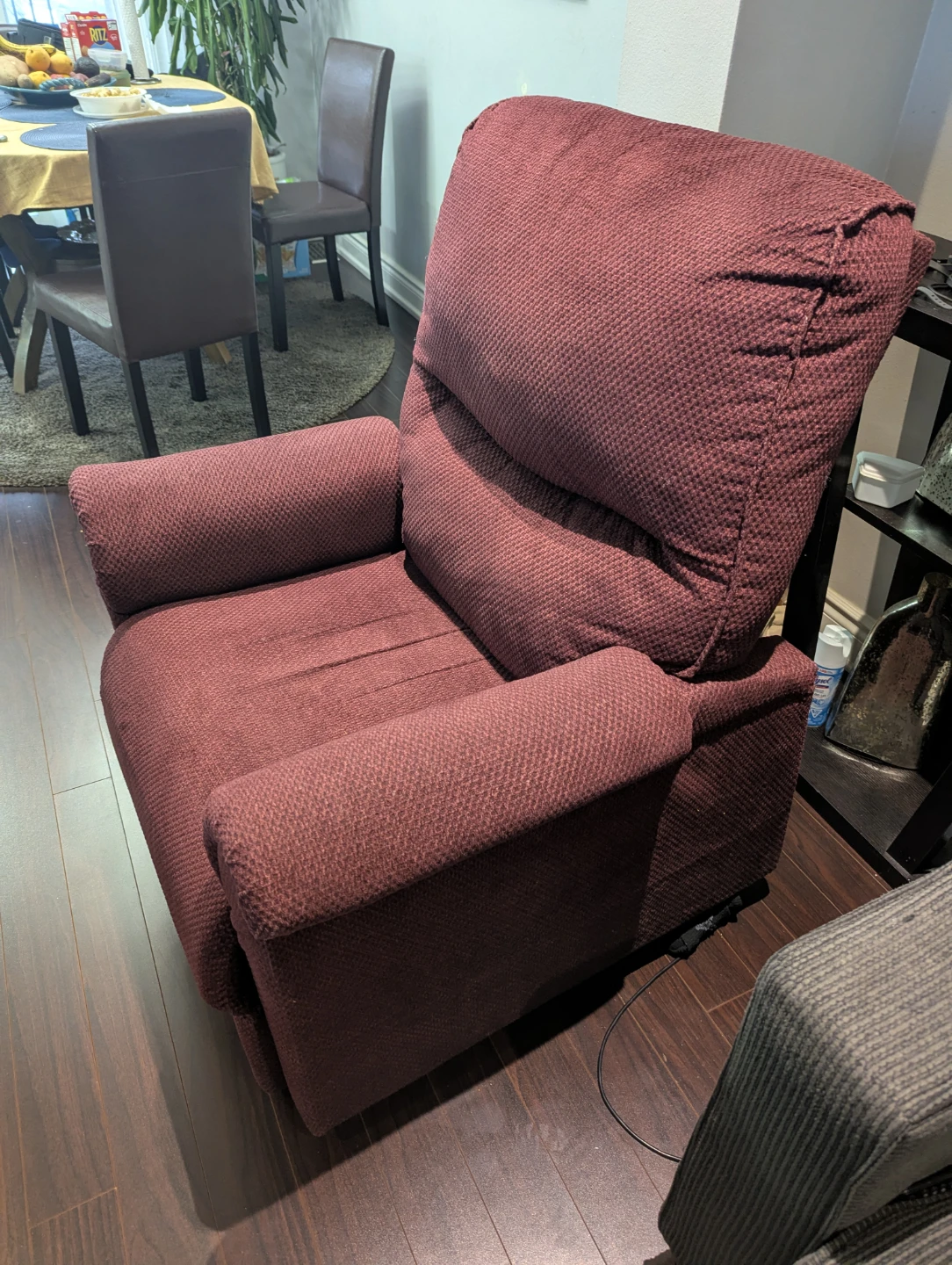 Burgundy Recliner Chair - photo 3