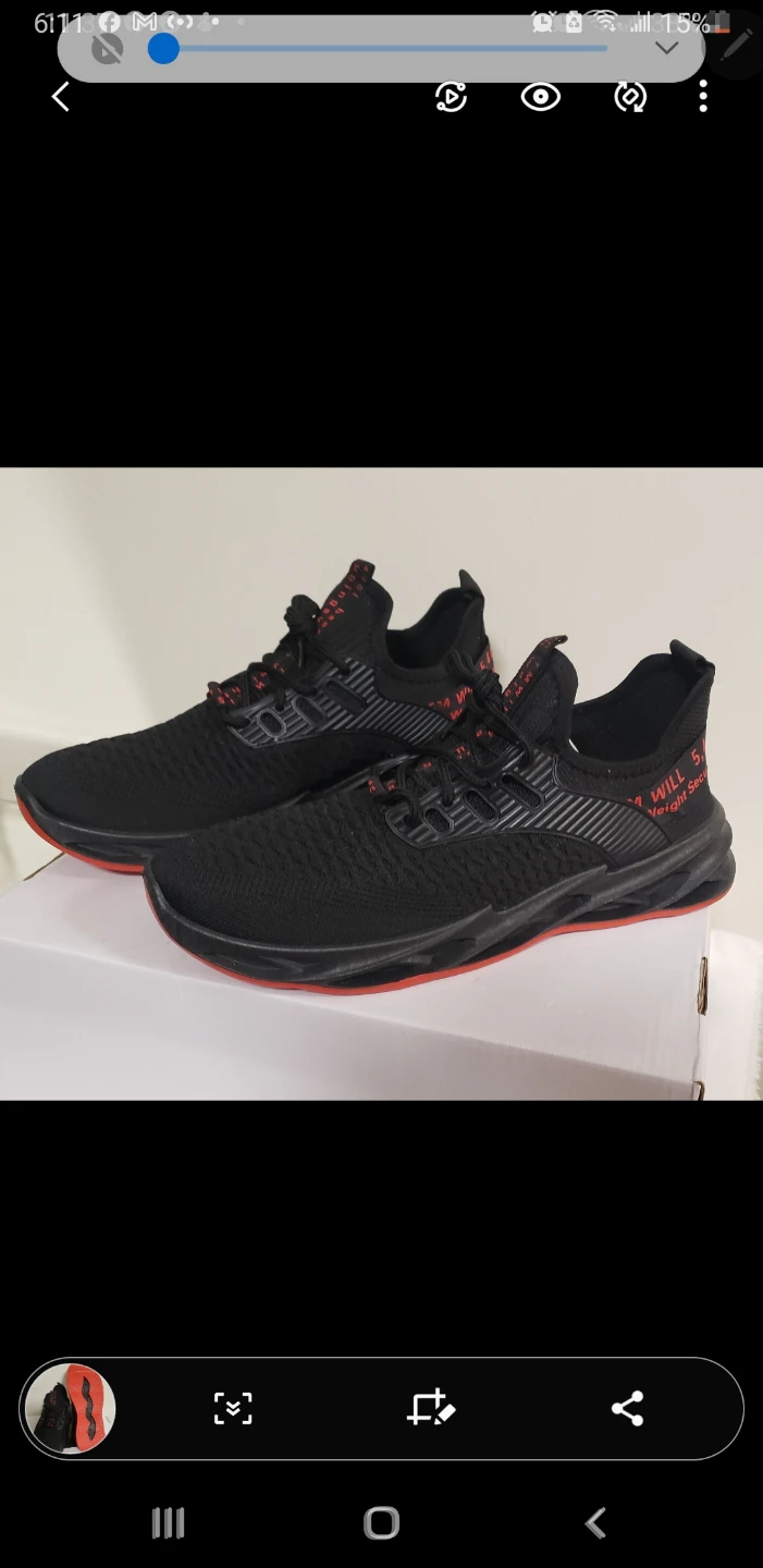 Brand new Mens  Black and Red Running Shoes