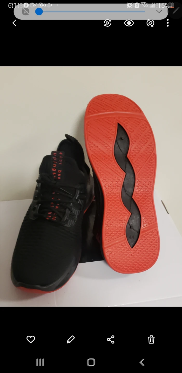 Brand new Mens  Black and Red Running Shoes - photo 3