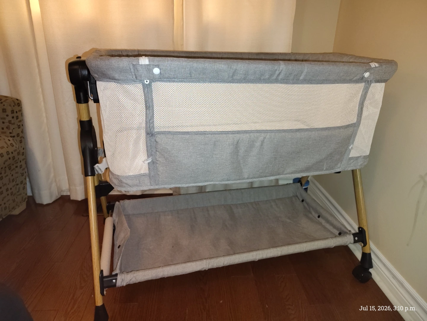 Grey Bassinet with Storage Basket - photo 2