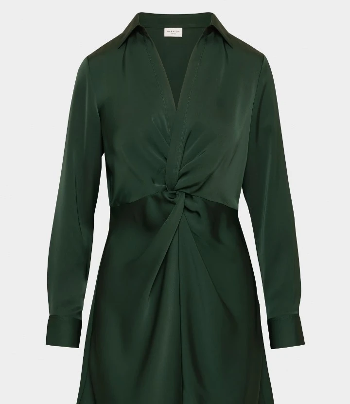 Shein Green Twist Front Long Sleeve Dress - photo 4