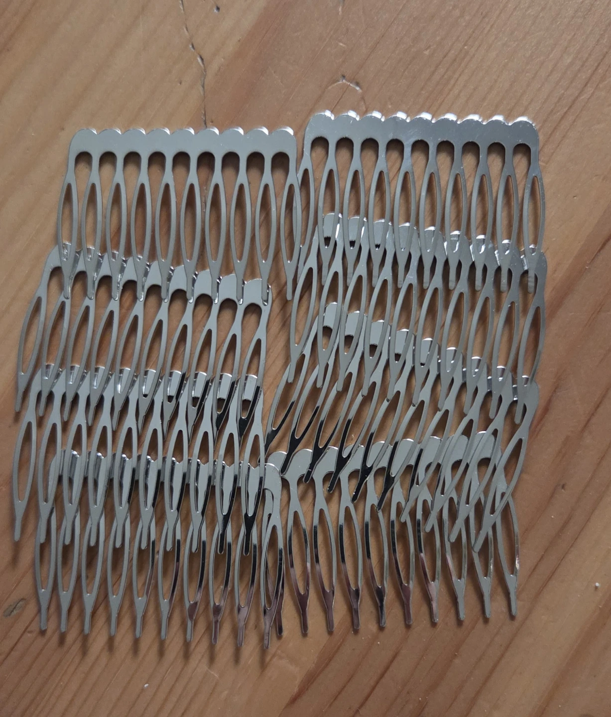 Silver Hair Combs (Set of 8)
