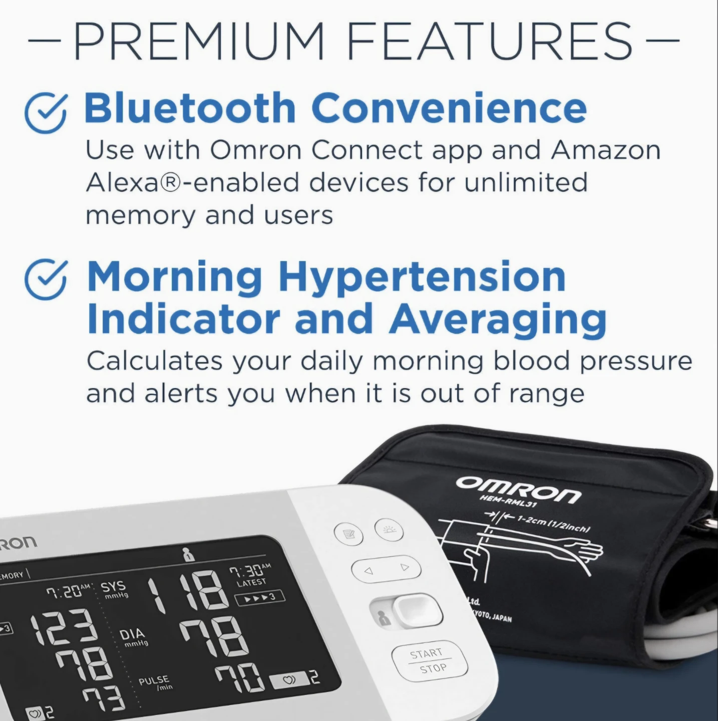 Omron Platinum Platine Upper Arm Blood Pressure Monitor - photo 2