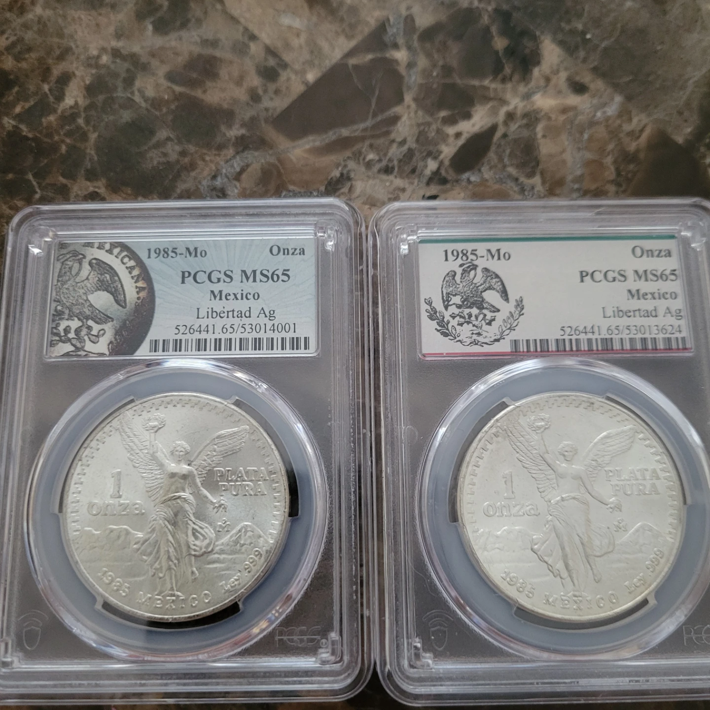 Collection of Graded Mexican Silver Libertad Coins - photo 2