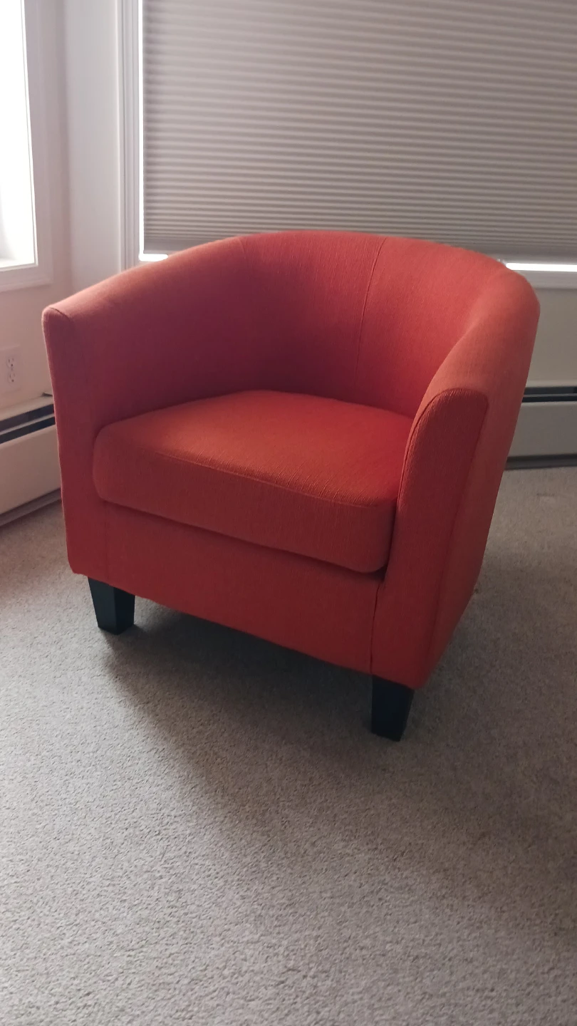 Orange Accent Tub Chair