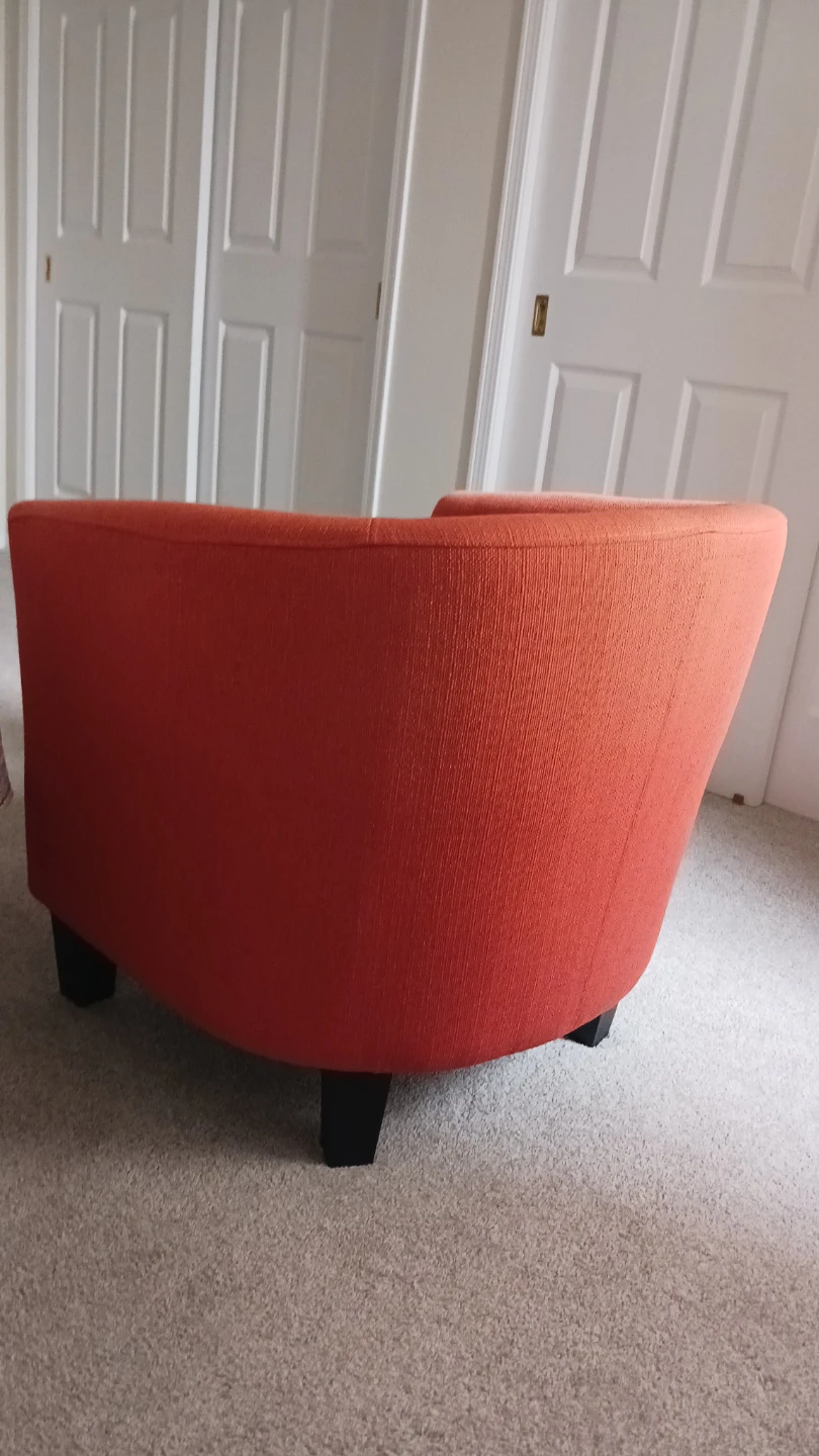 Orange Accent Tub Chair - photo 2