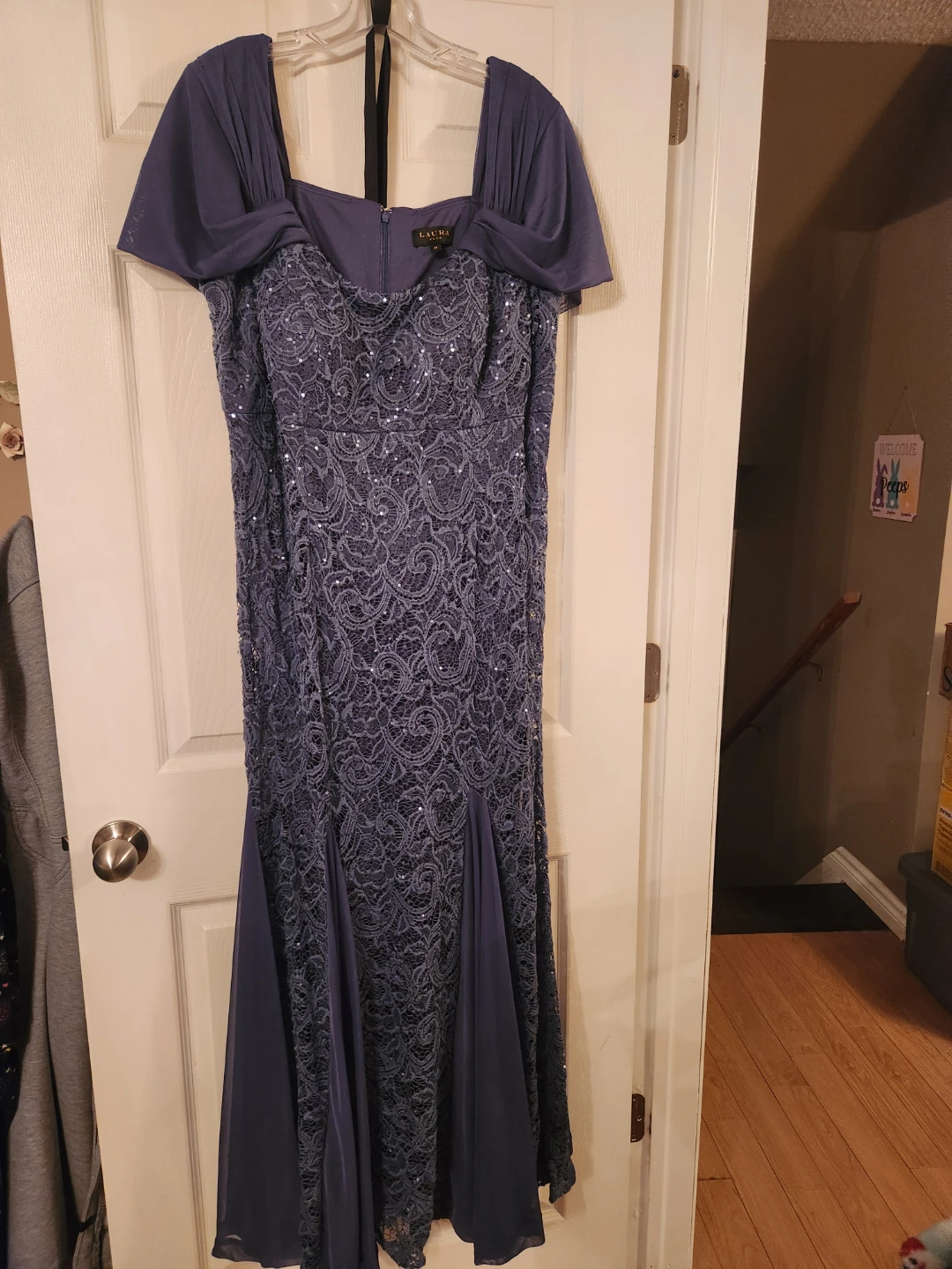 Laura Plus Sequin Lace Gown Size 14