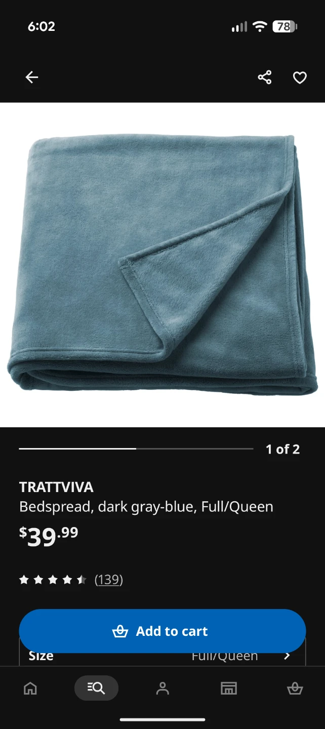 IKEA TRATTVIIVA Bedspread