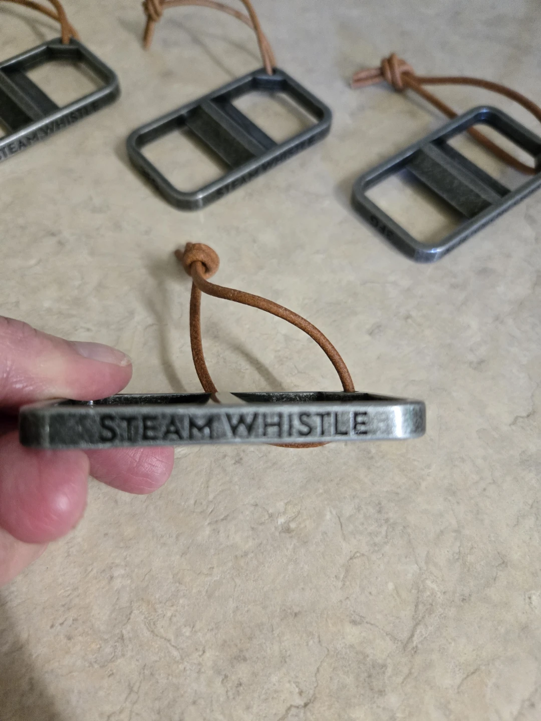 New. Steam Whistle Metal Keychain Bottle Openers (Set of 4) - photo 2