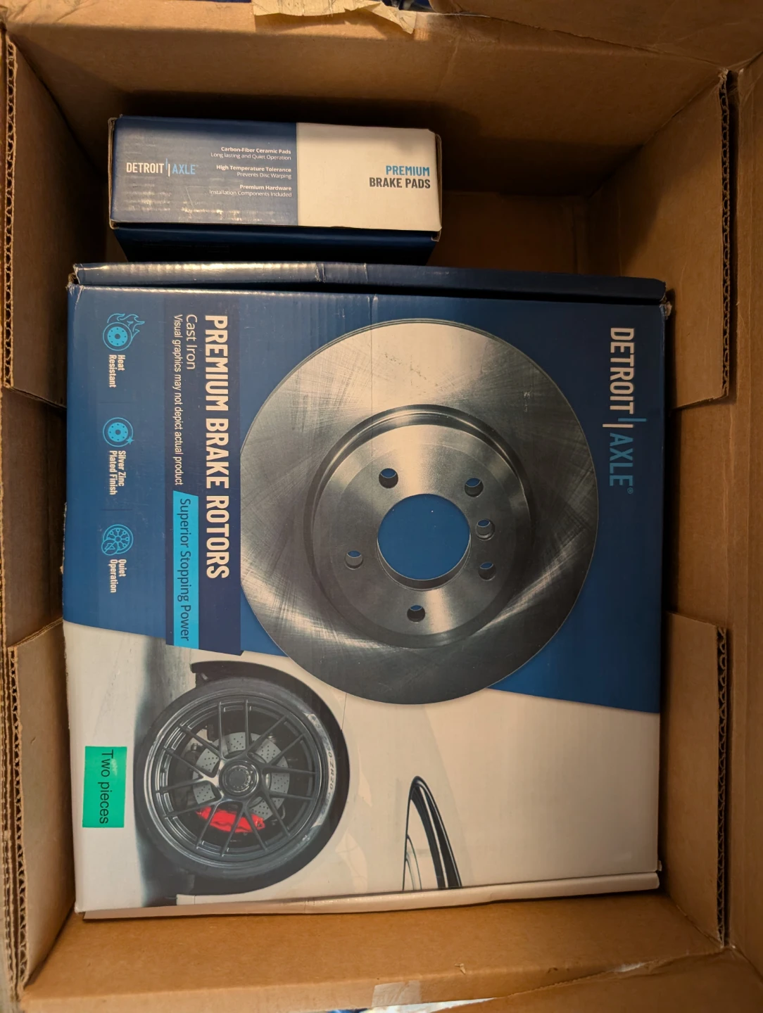 Detroit Axle Premium Brake Rotors and Brake Pads Set