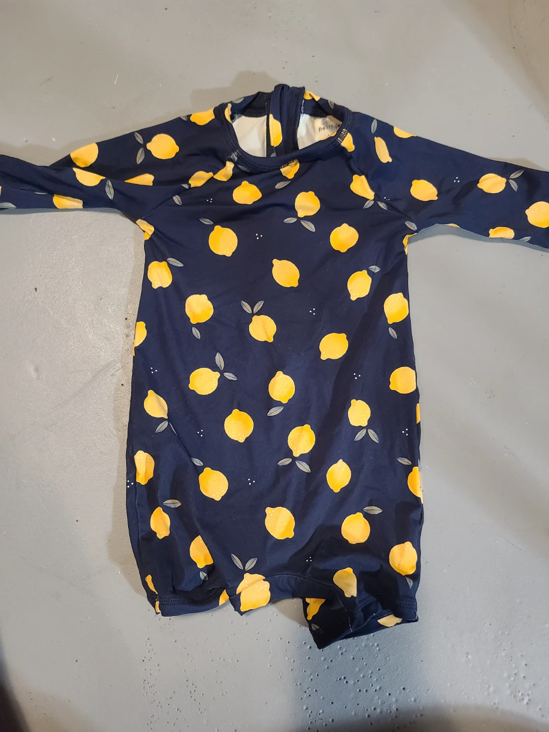 Petit Lem Lemon Print Baby Swimsuit